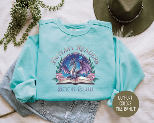 Fantasy Readers Book Club Comfort Colors Sweatshirt-1