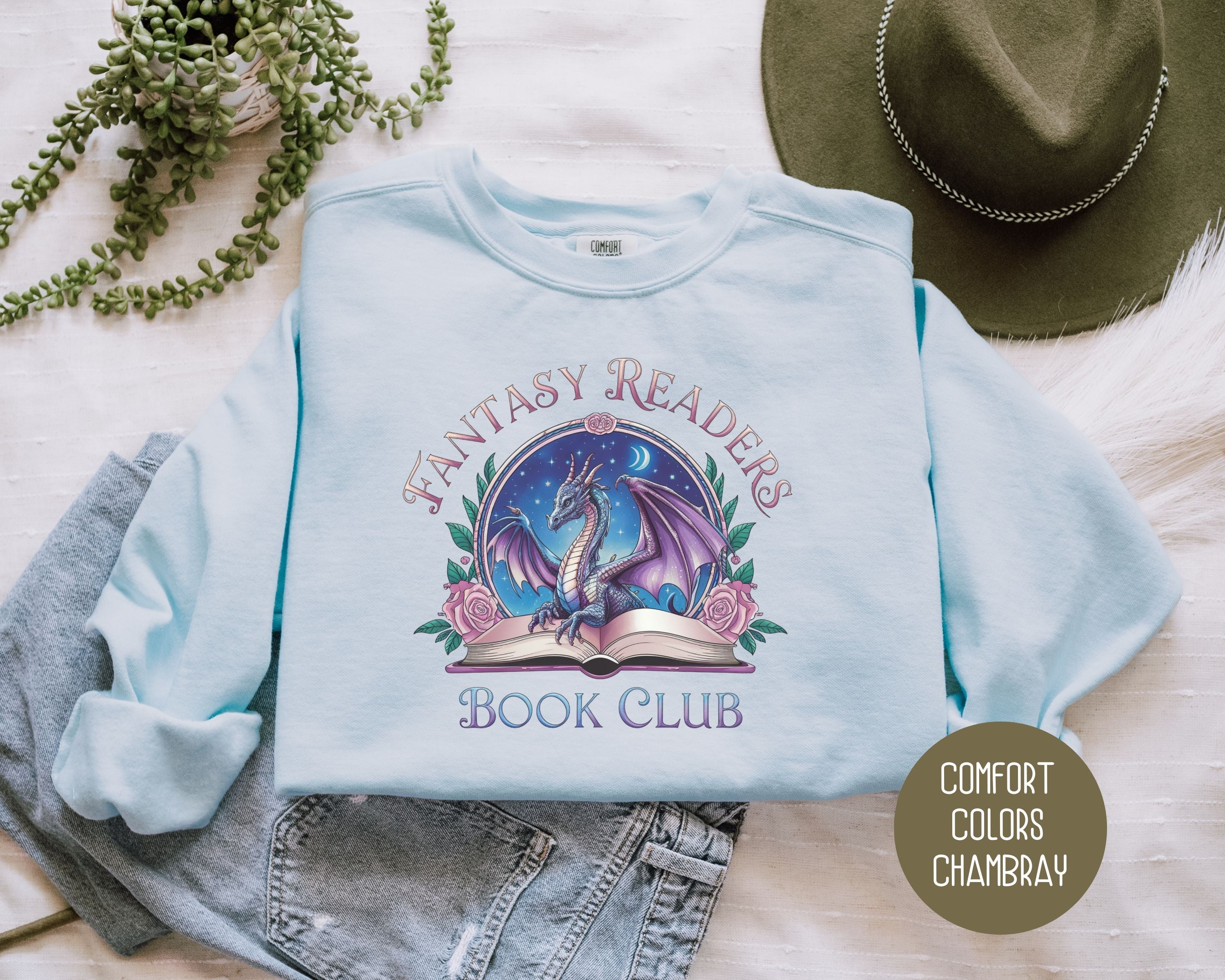 Fantasy Readers Book Club Comfort Colors Sweatshirt-2