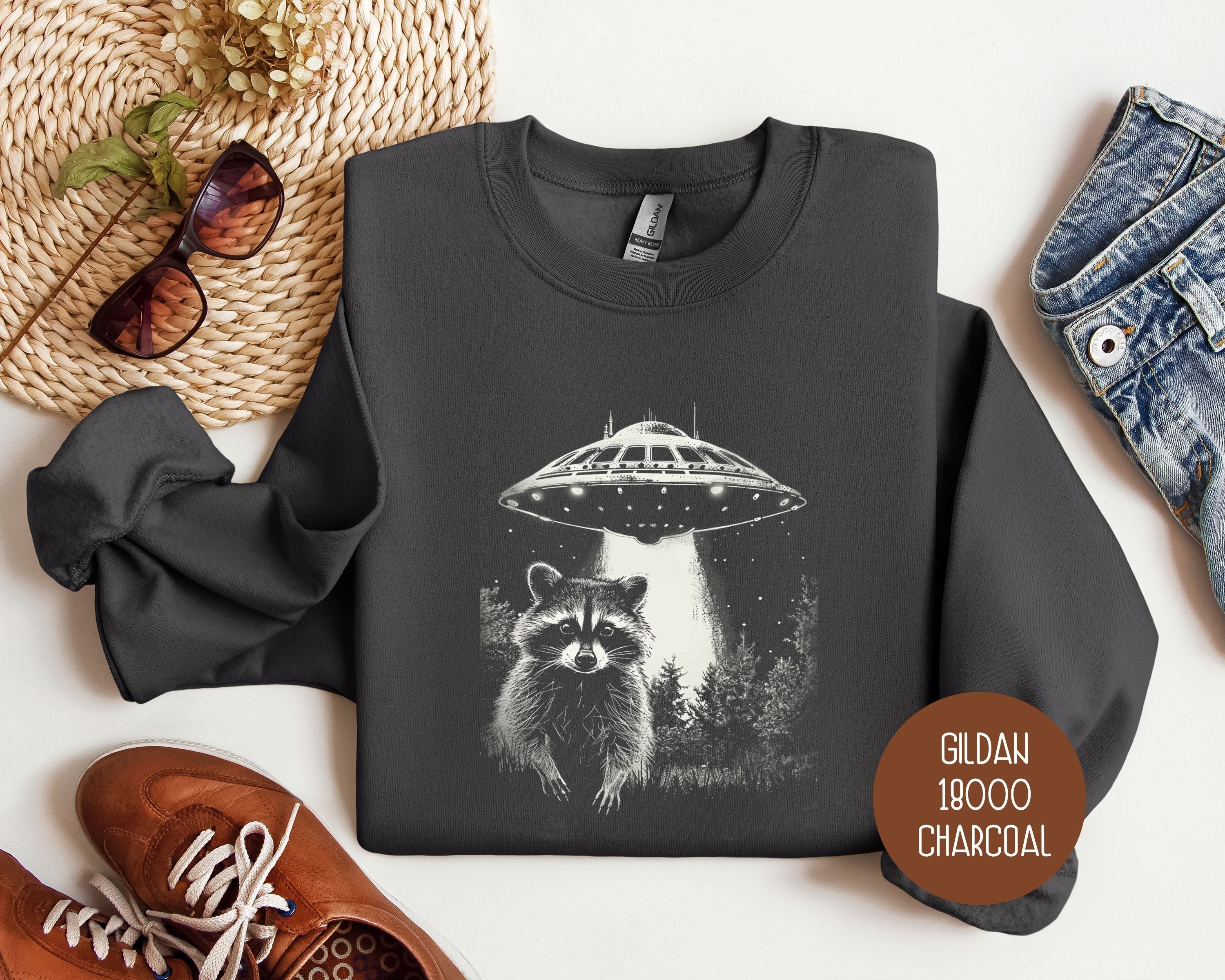 Raccoon UFO Sweatshirt-3