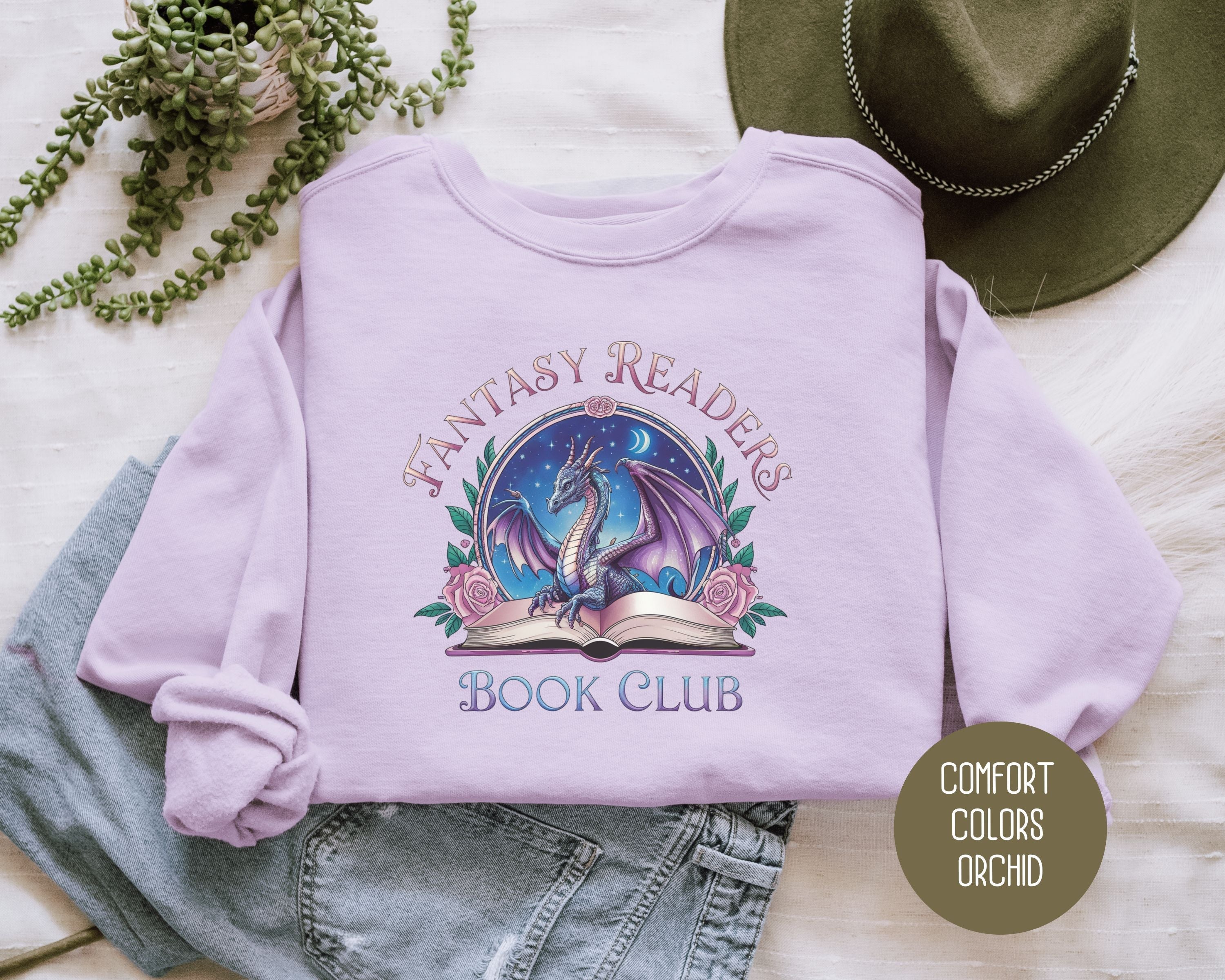 Fantasy Readers Book Club Comfort Colors Sweatshirt-0